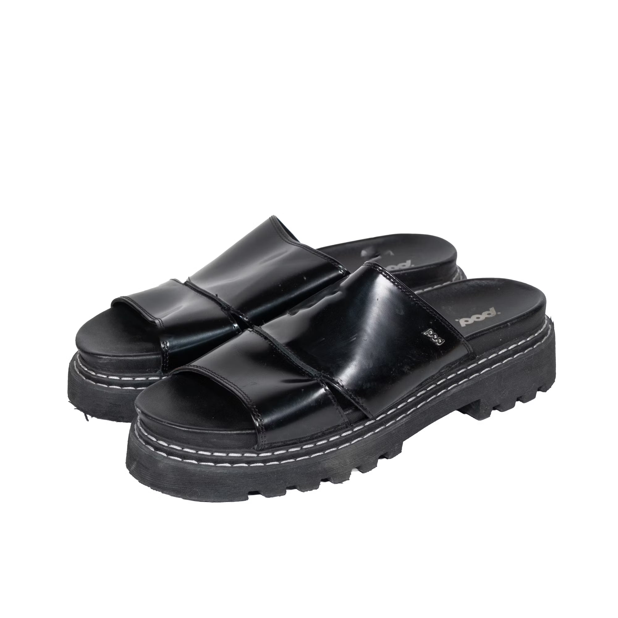 Black Platform Slides