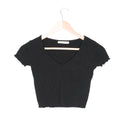 Black Ribbed Crop