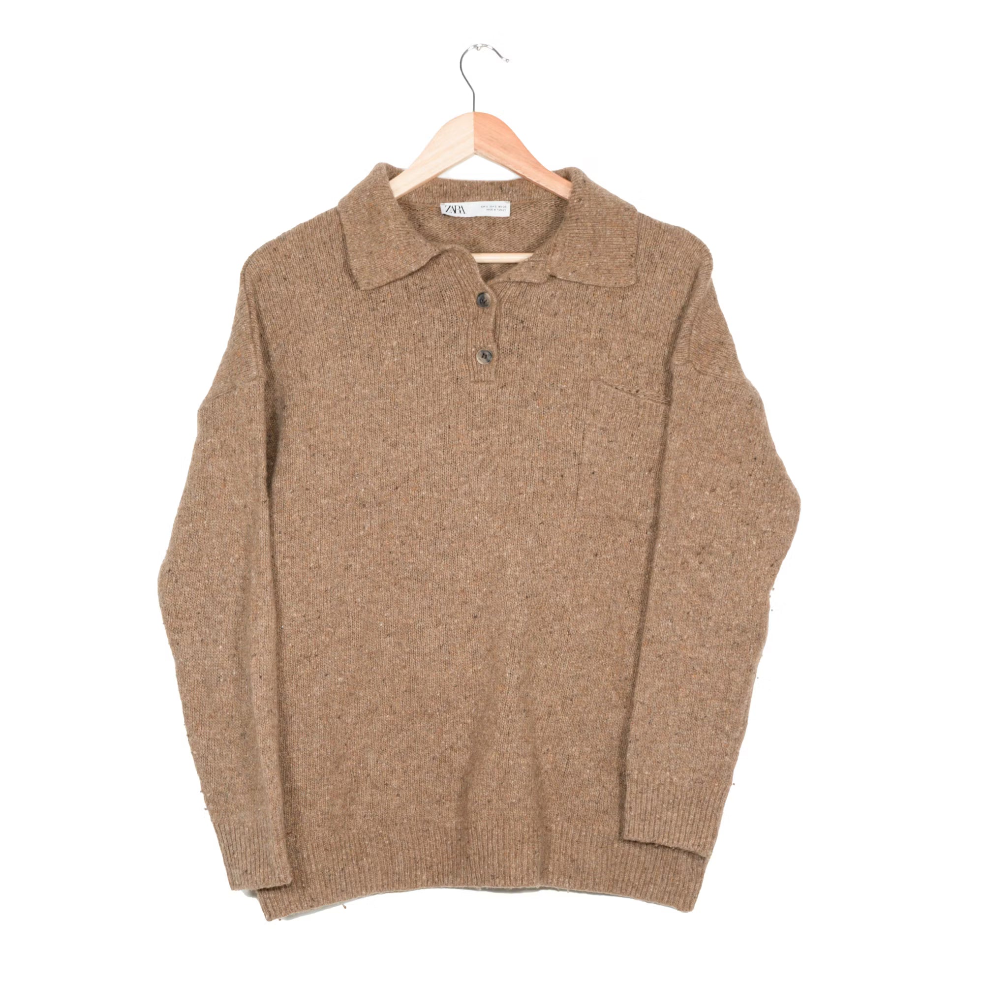 Brown Polo Sweater