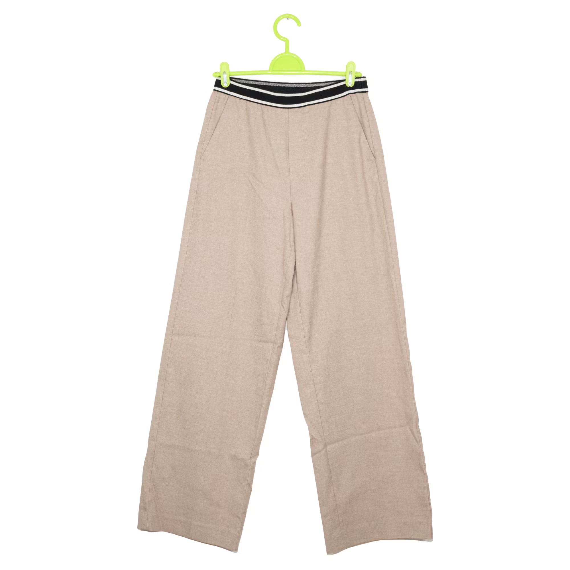 Beige Wide Trousers