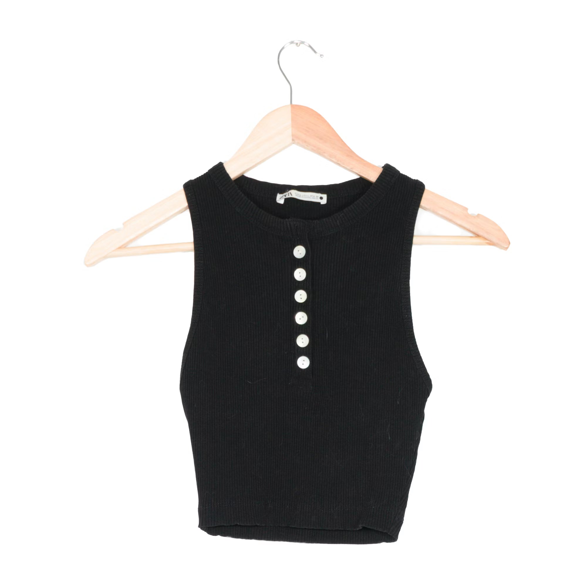 Black Ribbed Vest