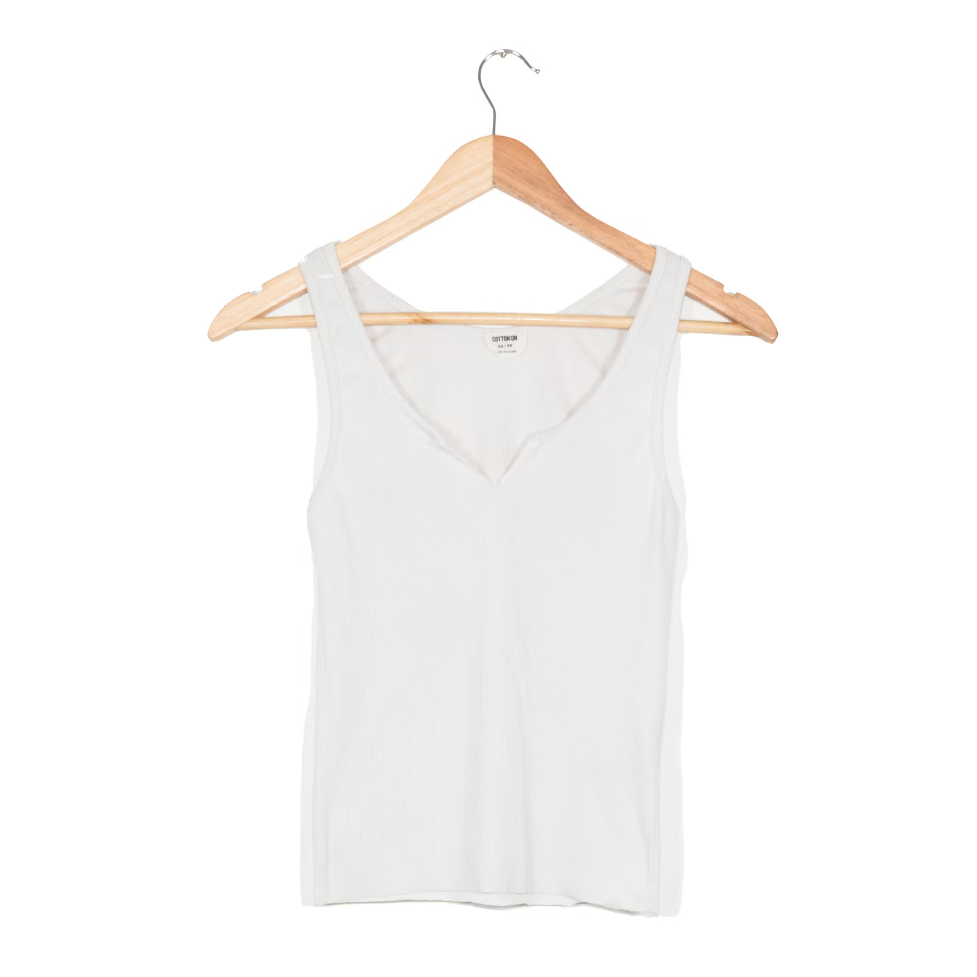White Ribbed Tank