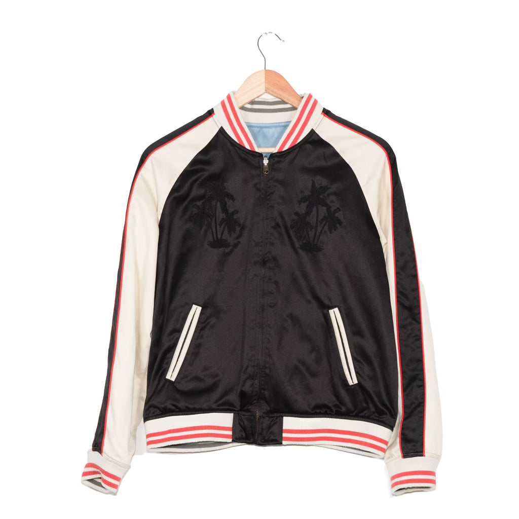 Black Satin Bomber