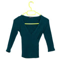 Teal Wrap Top