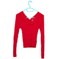 Red Ribbed Top