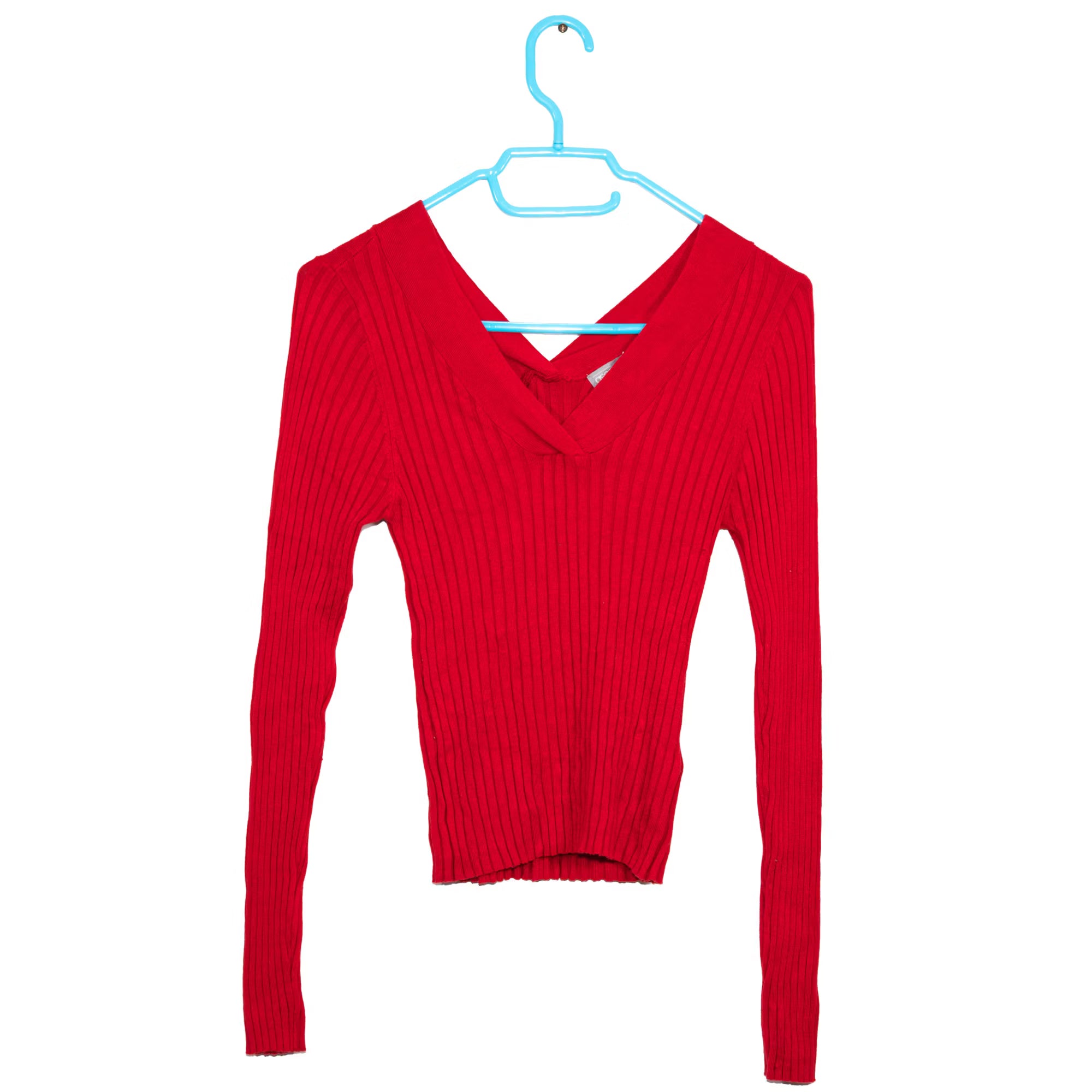 Red Ribbed Top