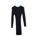 Black Ribbed Midi