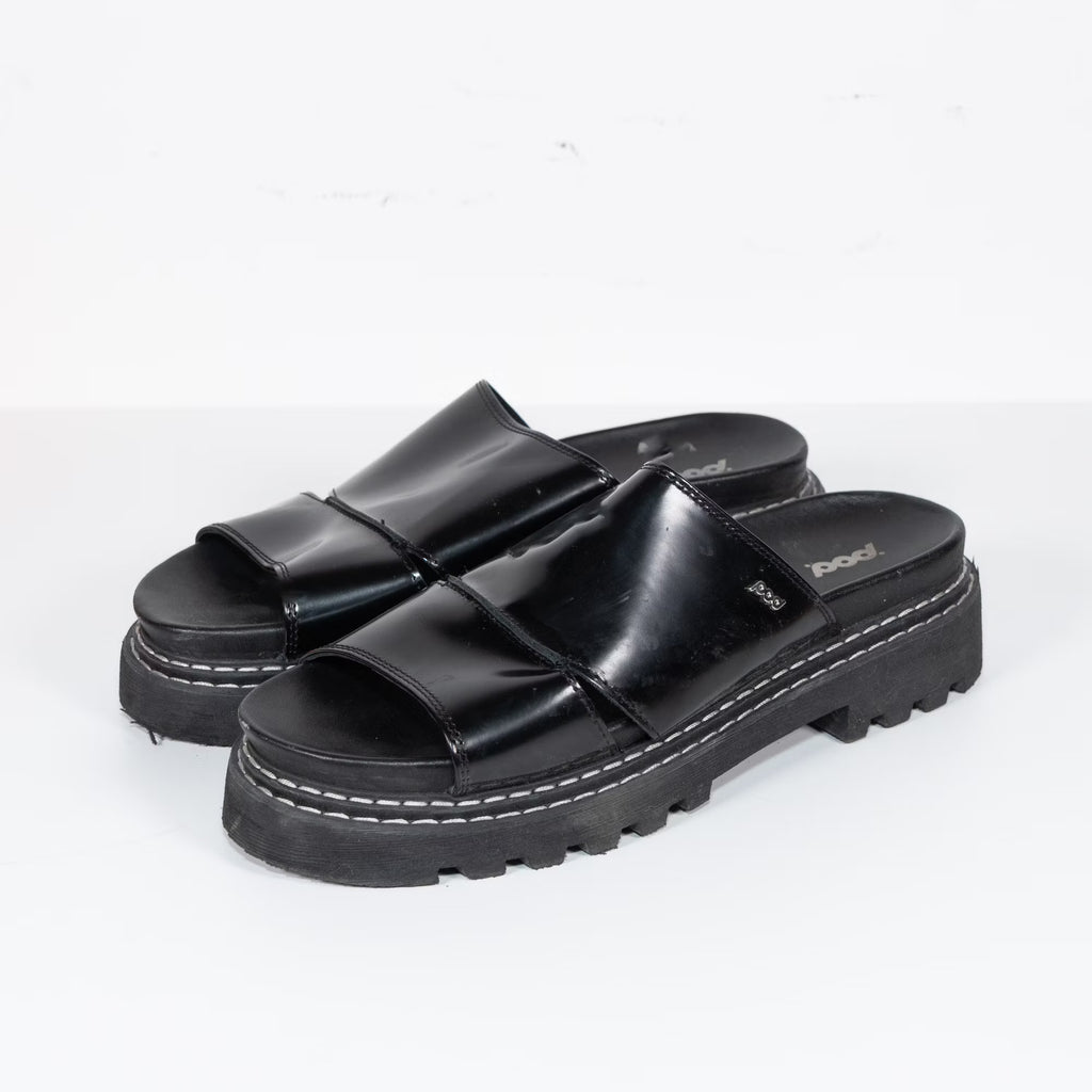Black Platform Slides