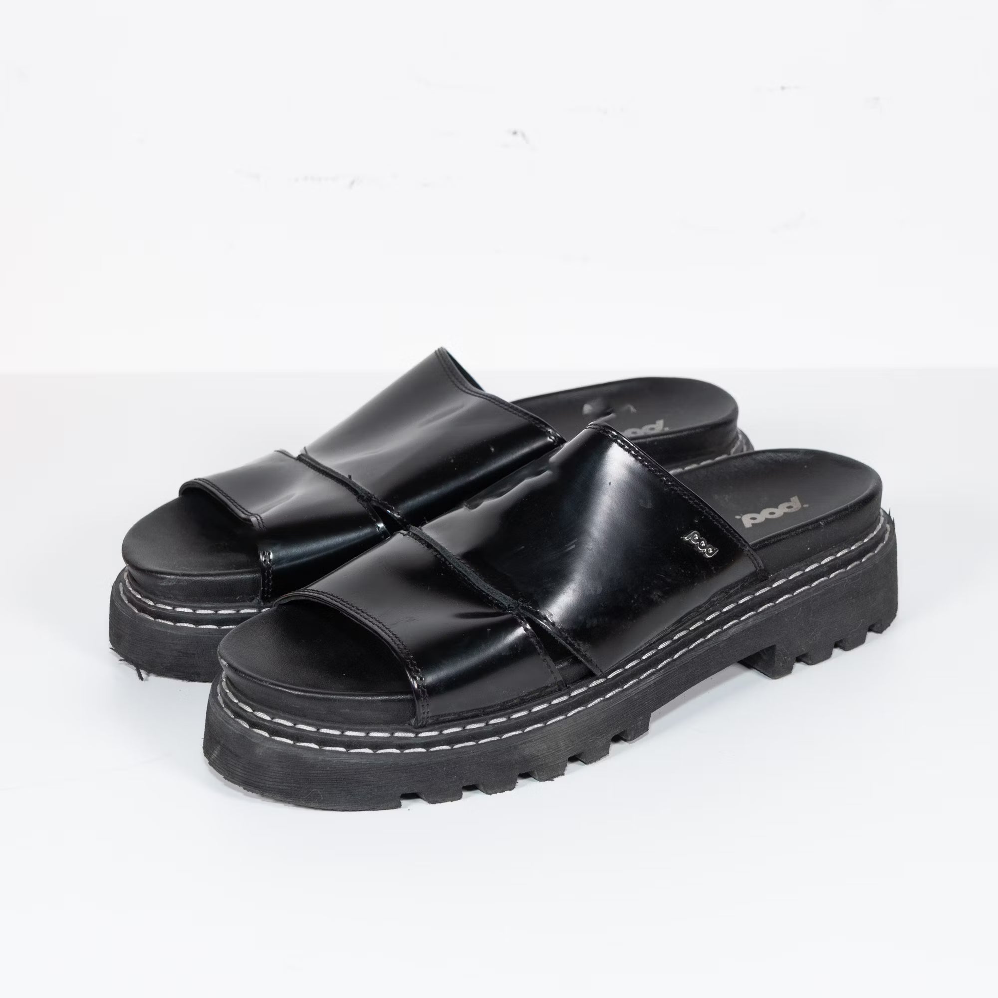 Black Platform Slides