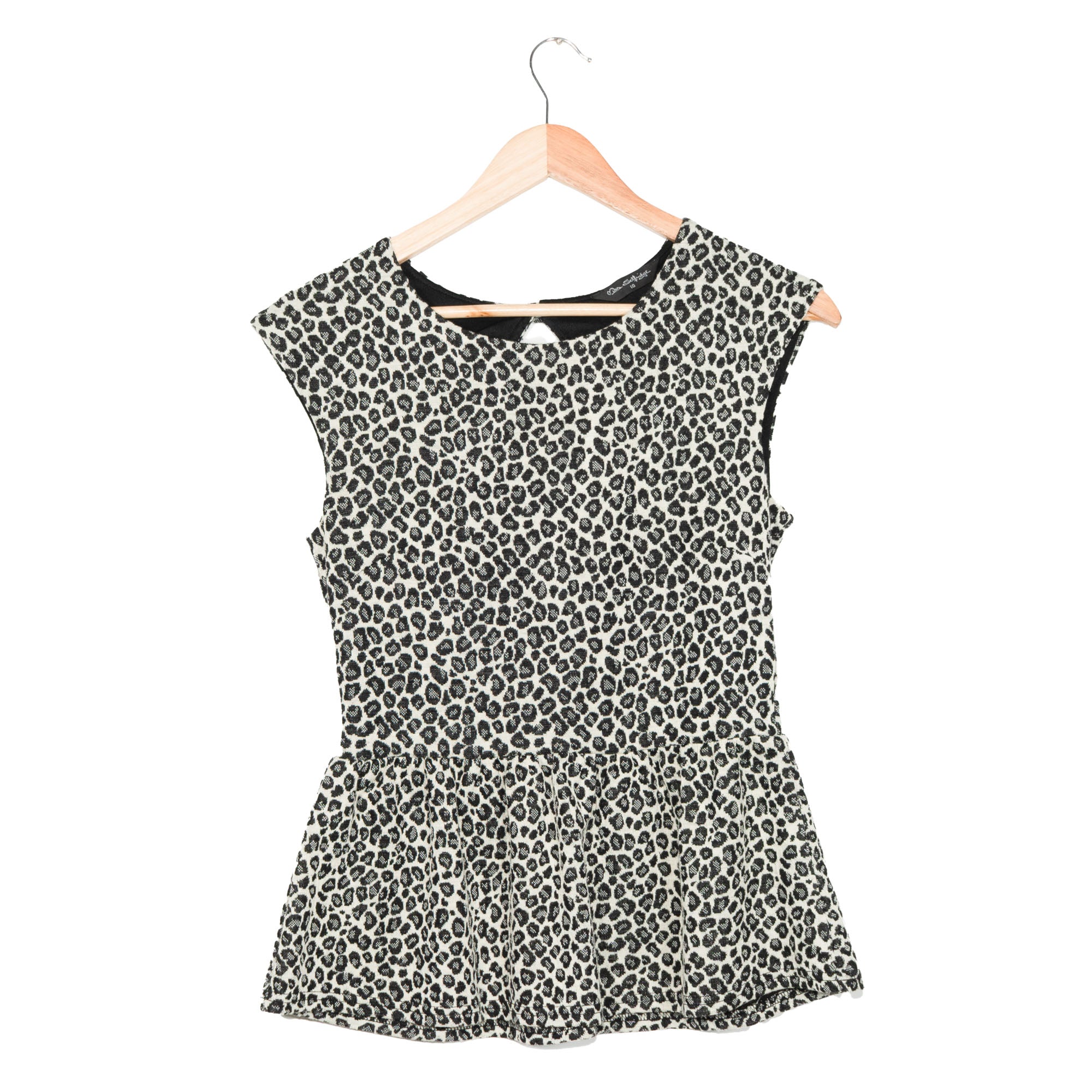 Leopard Peplum Top