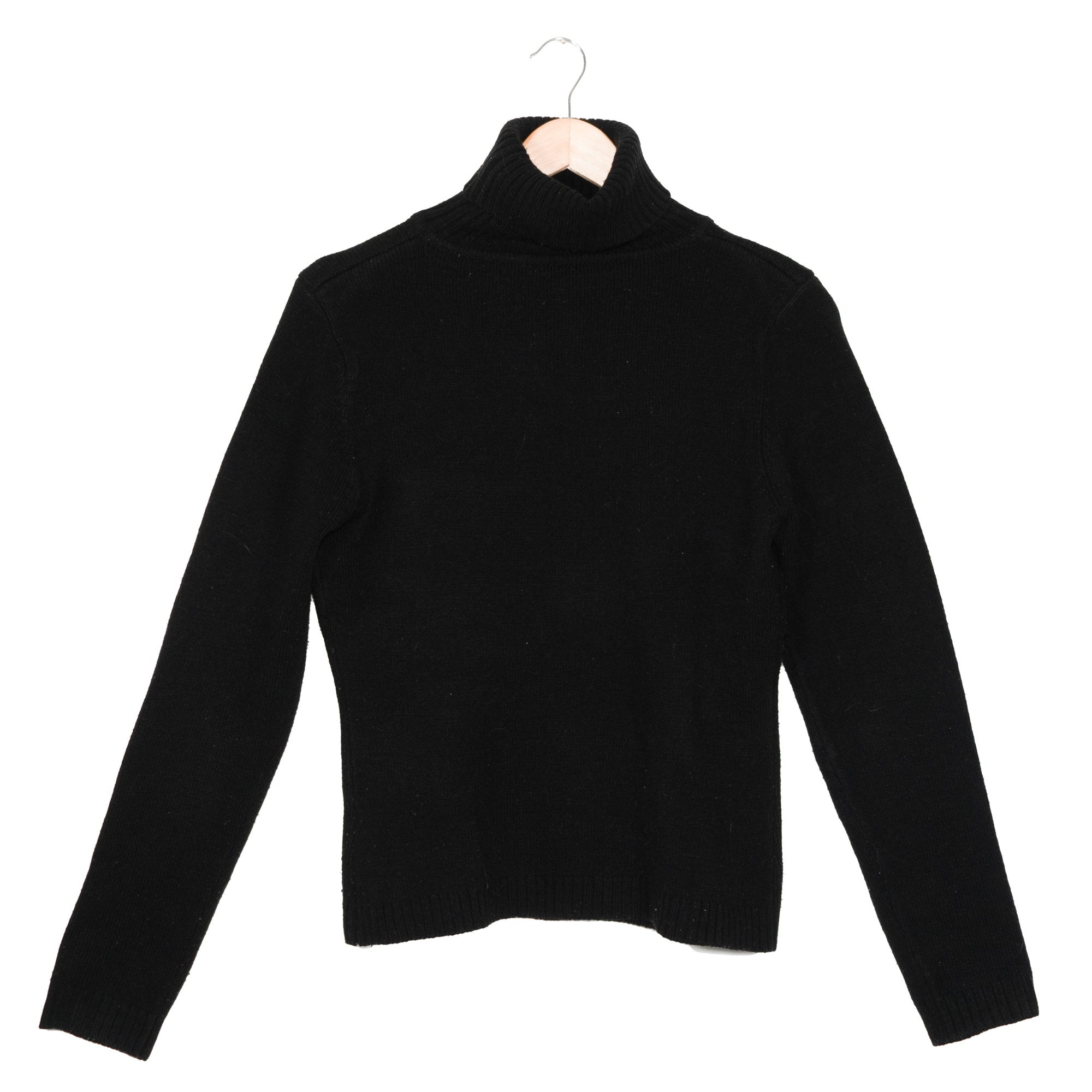 Black Cropped Turtleneck