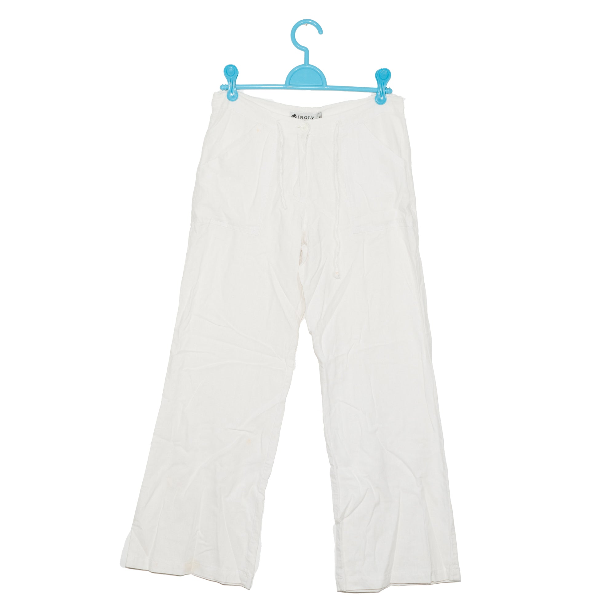 White Wide Trousers