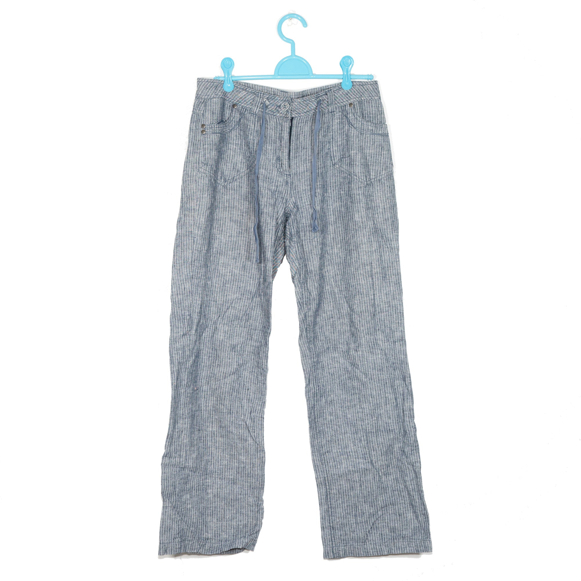 Blue Striped Trousers