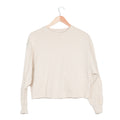 Cream Cropped Sweatshirt